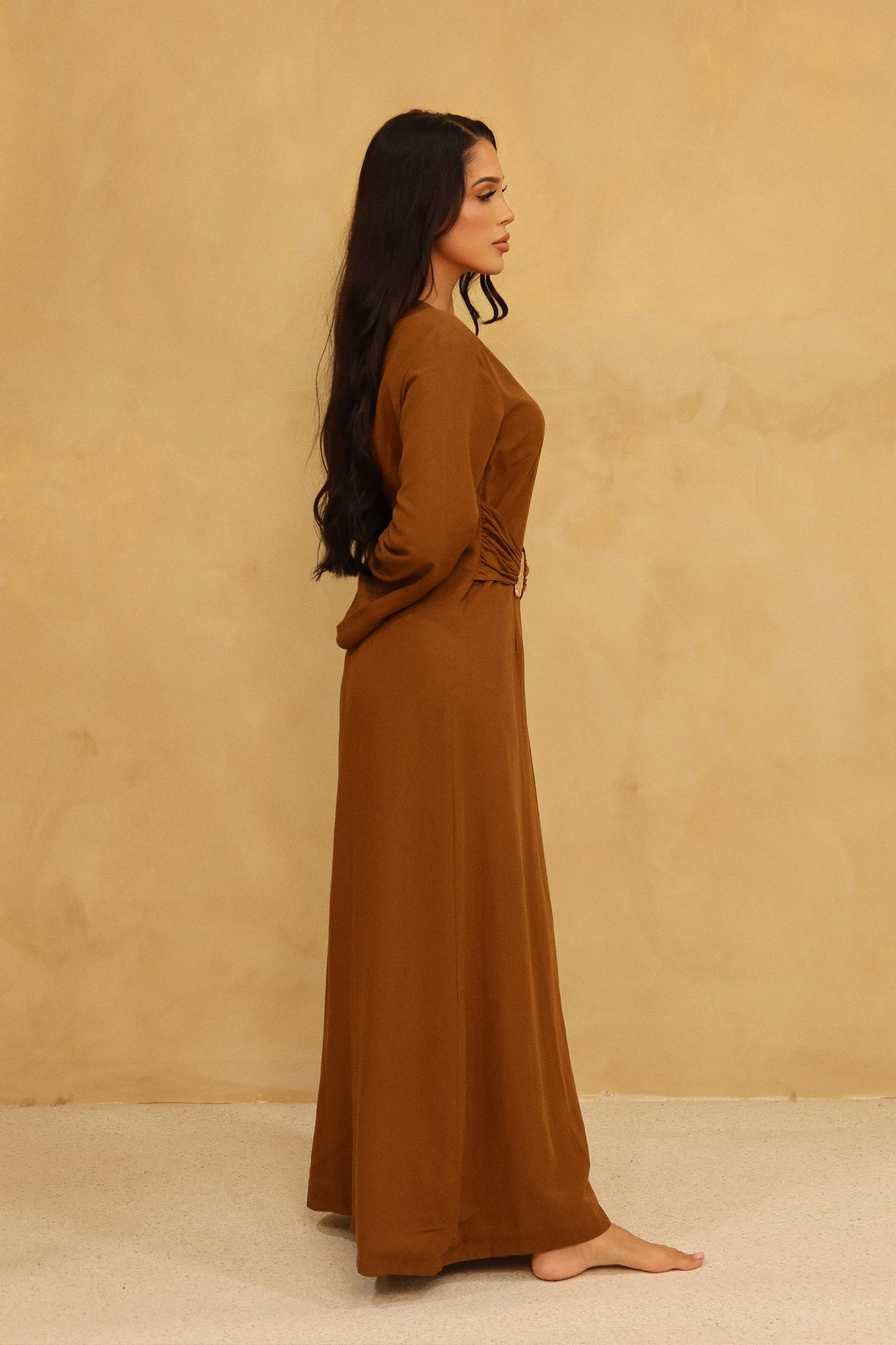 AMIRA DRESS - CHOCOLATE