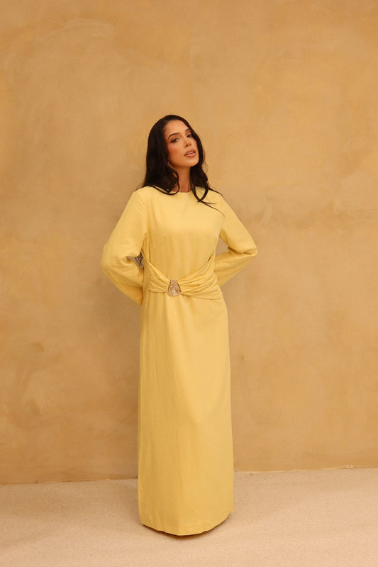 AMIRA DRESS - BUTTER