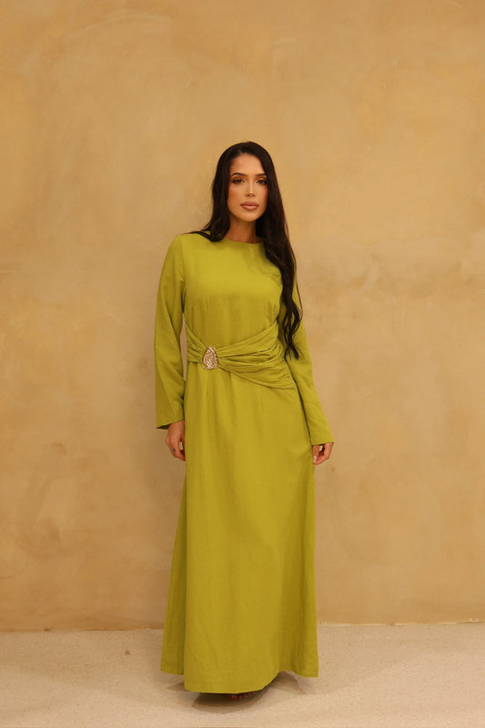 AMIRA DRESS - LIME